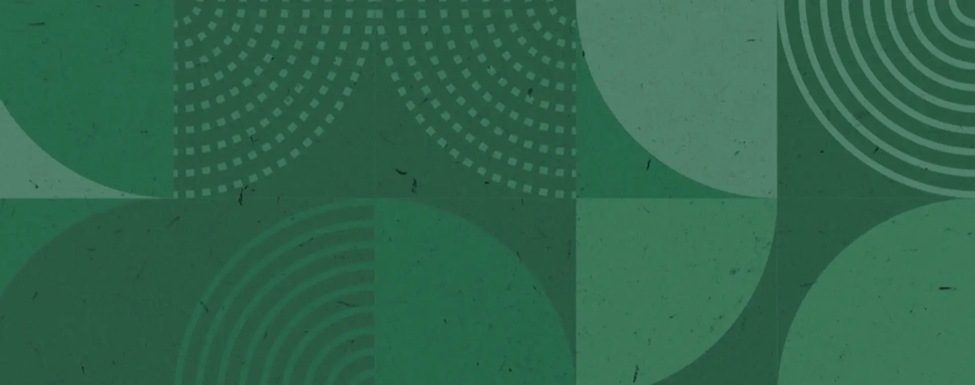 Green background with light green abstract shapes overlaying it.